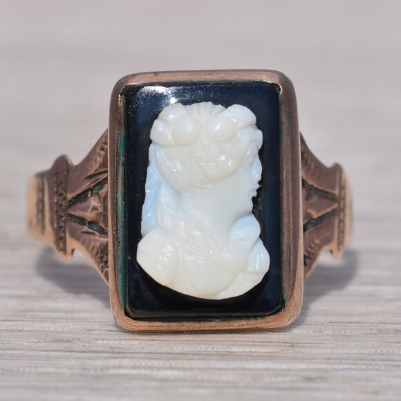 Georgian Cameo Ring in Rose Gold